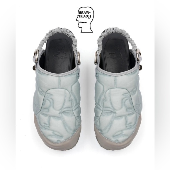 Brain Dead Energy Absorber Debossed Zoccolo Wooden Clogs